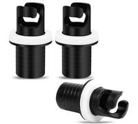 SENLINLIN Set 3 Adattatori Valvola per Gonfiaggio, Adattatore Pompa per Gommone, SUP, Kayak, Compatibile con Valvole Aria, Antiperdita & Robusto, Accessori Mare