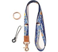 SENLLY Portachiavi Collo, Disegno del Motivo Originale Cordino per Chiavi e Porta Badge