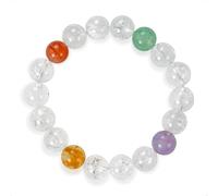 SENLLY Prism Whisper - Azeztulite Multi-Gemstone Beaded Stretch Bracelet, Natural Stone Handmade Jewelry for Clarity & Balance - A Meaningful Gift