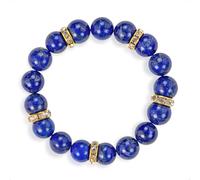 SENLLY Royal Lapis - Beaded Stretch Bracelet with Lapis Lazuli, Handmade Natural Stone Jewelry for Wisdom, Protection & Clarity