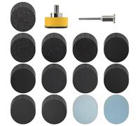 Senmai Tools 260 Pezzi Dischi Abrasivi 25 mm Grana 80-10000 Carta Abrasiva Rotondi con Platorello, 0,32mm Bullone di Metallo per Lucidatura di Metallo, Legno, Vetro, Auto