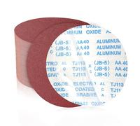 SenmaiTools 18 pezzi di carta vetrata da 250 mm PSA, dischi abrasivi autoadesivi in ossido di alluminio 3 x grana 40/80/120/180/240/320 per legno, pietra, metallo e vernice