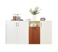 Senmate Credenza Moderna 160cm Bianca per Cucina e Soggiorno - Sideboard con Ripiani Regolabili, Sicurezza Anti-Ribaltamento e Design Elegante, Mobile Multiuso per Spazi Piccoli