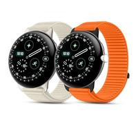 SenMore 2 Pezzis Cinturino per Google Pixel Watch 1/2/3 41mm/4 41mm, Regolabile Sportiva Nylon Cinturino di Ricambio per Smartwatch.