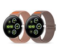 SenMore 2 Pezzis Nylon Cinturino per Google Pixel Watch 1/2/3 41mm/4 41mm, Regolabile Sportiva Cinturino di Ricambio per Smartwatch.