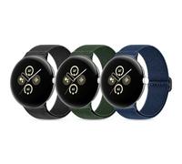 SenMore 3 Pezzis Nylon Cinturino per Google Pixel Watch 1/2/3 41mm/4 41mm, Regolabile Sportiva Cinturino di Ricambio per Smartwatch.