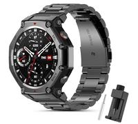 SenMore Cinturino Compatibile con Amazfit T-Rex 3, Ajustable Metallo Cinturino in Acciaio Inossidabile per Amazfit T-Rex 3.(No host)