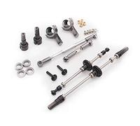 Senmubery Aggiornamento Metal Gear Bridge Axle per WPL B1 B-1 B14 B-14 B24 B-24 C14 C-14 C24 C-24 RC Auto Ricambi Metallo Asse anteriore posteriore Gear Sterzo Tirante Servo Tirare,