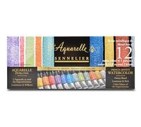Sennelier - Aquarelle Scatola metallica 12 tubi 10 ml