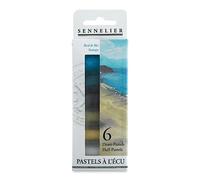 Sennelier - Assortimento di 6 semi pastelli extra fini con colori analoghi (spiaggia)