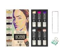 Sennelier Mini Oil Sticks 6 pezzi. Set portava toni chiari e mini pinza