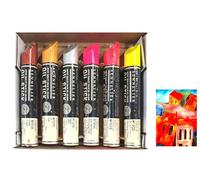 Sennelier Oil Sticks Fluorescenti & Metallics set 6 pezzi, Sennelier Olio Bastoni Artisti Pittura a Olio