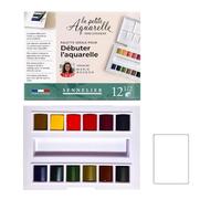 Sennelier Pittura Acquerello. set Marie Boudon 12 Demi-Godets + 1 carta