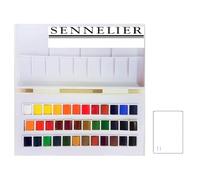 Sennelier Scatola di pittura acquerello in plastica, 36 colori e 1 carte