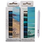 Sennelier Set di 12 Pastelli Secchi Mezzi Morbidi Con Lo Scudo - Bord De Mer (Importazione Francia)