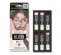 Sennelier Set di 6 mini bastoncini per olio - colori scuri - N130116.02