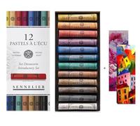 Sennelier Set di pastelli secchi 12 Pastelli morbidi in ecu Extra fine Fine Pastel Initiation + 2 cartes