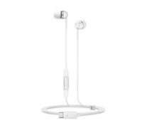 Sennheiser CX 80U - Cuffie intrauricolari con cavo, connessione USB-C, telecomando intelligente in linea a un pulsante con microfono, auricolari chiusi per la cancellazione passiva del rumore - Bianco