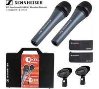 SENNHEISER E KIT 2 ( 2 E835 +2supporti) 2 microfoni palmari per voce + supporti