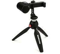 Sennheiser MKE 200 + kit mobile, microfono direzionale da montare sulla videocamera con morsetto per smartphone e mini treppiede Manfrotto PIXI, 509256