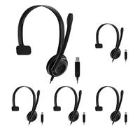 Sennheiser PC7 Cuffia monoaurale microfonica PC USB, nero (Confezione da 5)