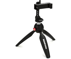 Sennheiser Pro Mobile Kit Con Manfrotto Pixi Mini Treppiede E Morsetto Smartphone Per Cellulari, Nero, 509265