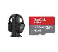 Sennheiser RS 175 Cuffie auricolari wireless digitali e scheda di memoria SanDisk Ultra Android microSDXC UHS-I 256 GB + adattatore per smartphone e tablet