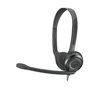 Sennheiser PC 5 Chat - Cuffie per comunicazione Internet, E-Learning e Gaming - Microfono a cancellazione del rumore, per gioco casual, leggero, alto comfort, minimalista, nero