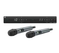 Sennheiser XSW 1-825 DUAL-E - Sistema microfonico wireless a 2 canali per cantanti e presentatori, capsule microfono Evolution, antenne integrate e fino a 10 canali compatibili (508267)