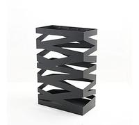 SENNIAN Portaombrelli Rettangolare Nero, portaombrelli Traforato con Ganci Corti, per Ingresso, corridoi di casa o Proprio Fuori dal Tuo Appartamento