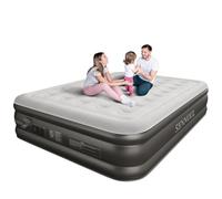 SENNOUL Queen Materasso ad aria con pompa integrata, letto gonfiabile aggiornato, autogonfiante veloce in 2 minuti con doppia camera d'aria, max 45,7 cm/294,8 kg, per tutta la notte senza perdere