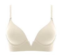 Seno Color Carne Reggiseno Lucido da Donna Traceless Lingerie Reggiseno e Reggiseno Sottili Regolabili Anti Caduta Donna Abito Cerimonia (Rose Gold, XL)