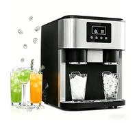 SENODON Macchina per il ghiaccio 3 in 1 con dispenser d'acqua, serbatoio integrato da 1,8 L, 16 cubetti pronti in 8min, 18 kg/24H, produzione di ghiaccio, tritaghiaccio e raffreddamento