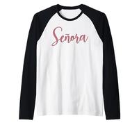 Señora Spanish Mrs, Matrimonio Moglie Marito Señor Matching Sra. Maglia con Maniche Raglan