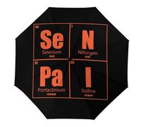 SeNPaI - Ombrello da viaggio a 3 pieghe per tavolo periodico, per raggi UV, pioggia, antivento, pieghevole, portatile, divertente, automatico, Stile 6, Manual