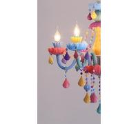 SENPCOO Lampada a sospensione in cristallo colorato Sala d'arte Lampada a candela Soggiorno Ristorante Camera da letto Lampadario artistico,Lampadario