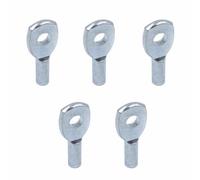 SENRISE 5 terminali a sfera per cavi, capicorda in filo zincato, estremità per cavi della batteria, resistenti per puleggia da palestra, per macchine per sollevamento pesi (terminale ad anello con