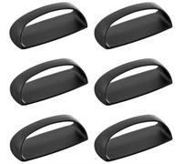 SENRISE 6 maniglie adesive per cassetti, autoadesive, senza foratura, per armadietti, credenze, credenze, pomelli ausiliari per mobili da cucina, porte scorrevoli, cassetti, armadi, frigoriferi (nero)