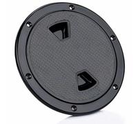 SENRISE Botola circolare nera da 10,2 cm per ispezione e ispezione con coperchio rimovibile per yacht nautico