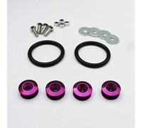 SENRISE - Kit di fissaggio a sgancio rapido per auto, in lega di alluminio, per cofano del bagagliaio, 2 pezzi, colore: viola