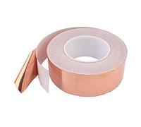 SENRISE Nastro adesivo in lamina di rame, conduttivo su un lato, per schermatura EMI, circuiti di carta, repellente per lumache, artigianato, riparazioni elettriche (7 mm x 10 m)