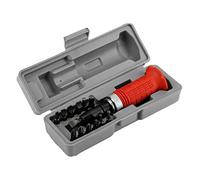 Senrise - Set di 14 pezzi con cacciavite a percussione, punte da 1/4 di pollice a taglio, a croce ed esagonali, con impugnatura morbida, per riparazioni domestiche e professionali