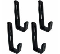 SENRISE Staffe in ferro per letto a castello, ganci bianchi, ganci a J, staffe per appendere il garage, strumento decorativo per letto, 32 mm, nero