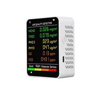 SENRN 6 in 1 Air Quality Monitor Air Monitor CO2 Carbon Dioxide Detector Air Quality Temperature Humidity Monitor Fast Measurement Meter Carbon Dioxide Level Controller