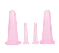 SENRN Silicone Facial Cupping Set Face And Eye Cupping Massage Kit Vacuum Massage Cup Anti-Wrinkle And Anti-Aging Natural Skin Care Beauty Tool(Pink) Healthy Products 4PCS