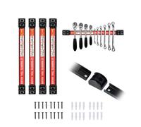 Senrob 4 supporti magnetici per attrezzi da 30,5 cm, in metallo, con staffe di montaggio e viti