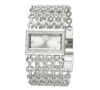 SENRUD Orologio da polso analogico al quarzo da donna, con quadrante rettangolare e cinturino alla moda, regalo per donne, 01Argento