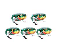 Senrusa 5 PCS Clockwork Pet Toy Iron Sheet Frogs Suitable for Cat Dog Playing Accessories