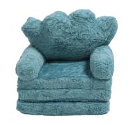 Senrusa Flip Out Chair Green Fold Out Couch Crown Cute Soft Comfortable Kids Sofa for Boys Girls Home School Kindergarten (3 Tier)