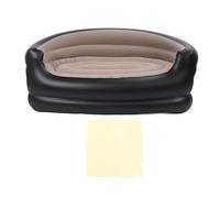 Senrusa Inflatable Chair PVC and Velvet Water Proof Comfortable Portable Blow Up Couch for Outdoor (Brown)